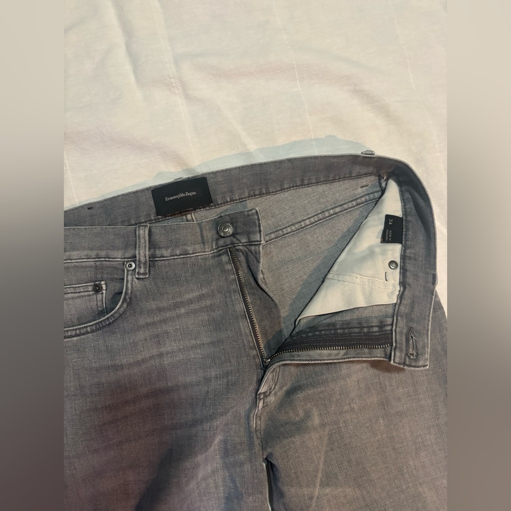 Ermenegildo Zegna Men’s Charcoal Skinny Jeans - Picture 3 of 11